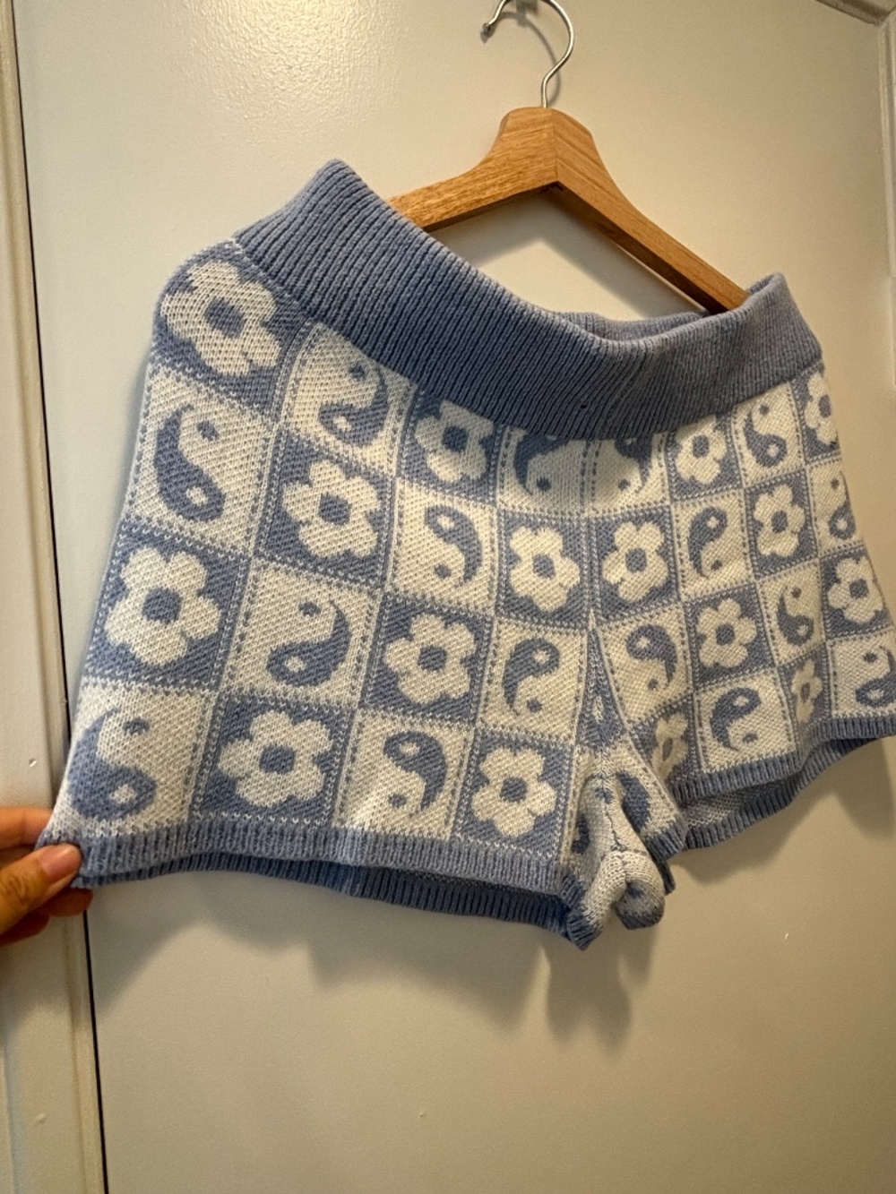 American Eagle Knit Tank Top and Short Sets Blue /white Sz M - Picture 10 of 16